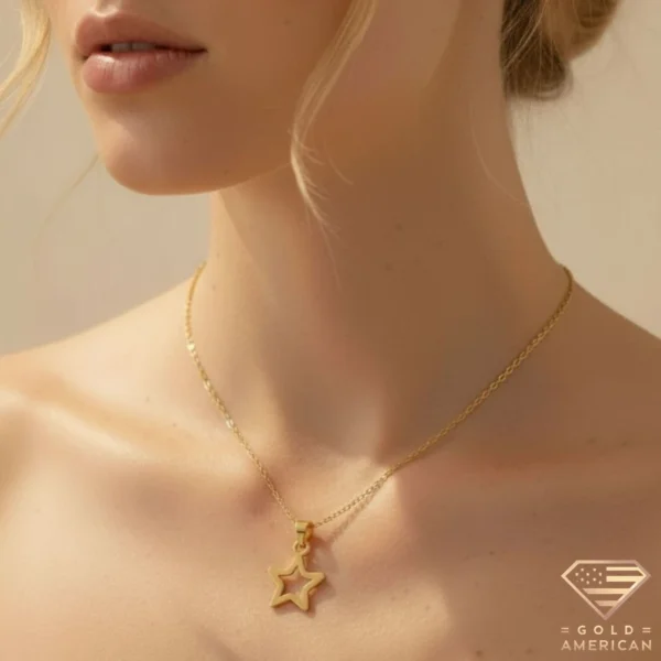 Star Gold Necklace Model