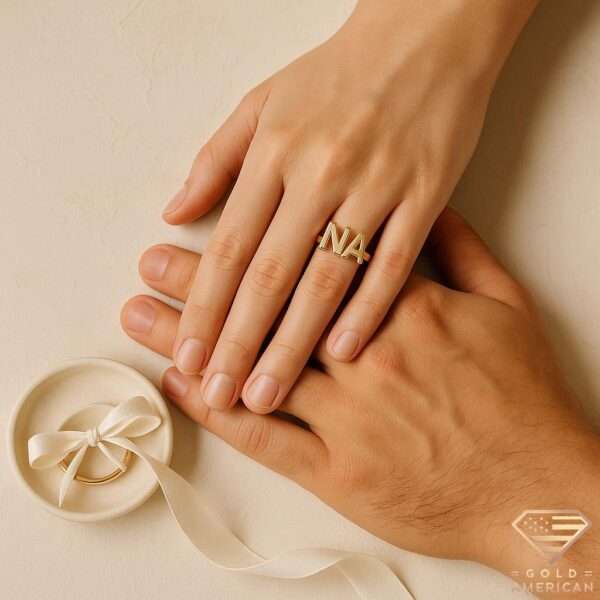 Letter Initial Rings Gold Gold American Info Reviews