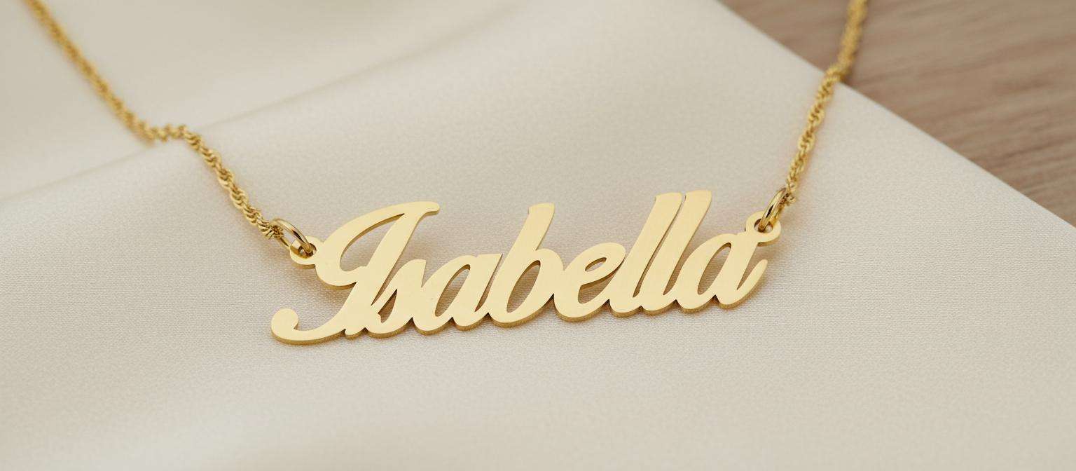 14k Gold Name Pendant Isabella 14k Gold Name Pendant Isabella