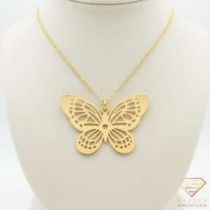14k gold butterfly necklace