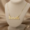 Artistic Gold Name Pendant Isabella