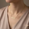 Artistic Gold Name Pendant Maeve