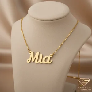 Artistic Gold Name Pendant Mia