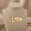 Bold Gold Name Pendant Louisa