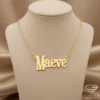 Bold Gold Name Pendant Maeve