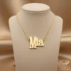 Bold Gold Name Pendant Mia