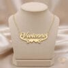 Double Heart Embrace Gold Pendant Vivienne