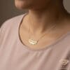 Double Heart Embrace Gold Pendant Vivienne Model