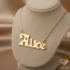 Enchanting Gold Name Pendant Alice