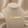 Enchanting Gold Name Pendant Isabella