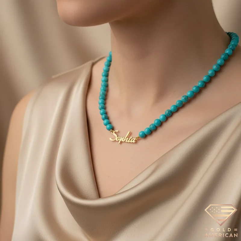 Expressive Gold Name Pendant Sophia