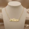 Graceful Gold Name Pendant Alice