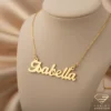 Graceful Gold Name Pendant Isabella