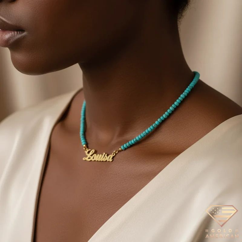 Graceful Gold Name Pendant Louisa
