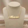 Graceful Gold Name Pendant Maeve