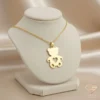 Heart Bear Gold Necklace