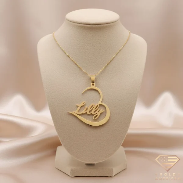 Open Heart Name Necklace Lilly
