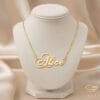 solid gold name pendant Alice