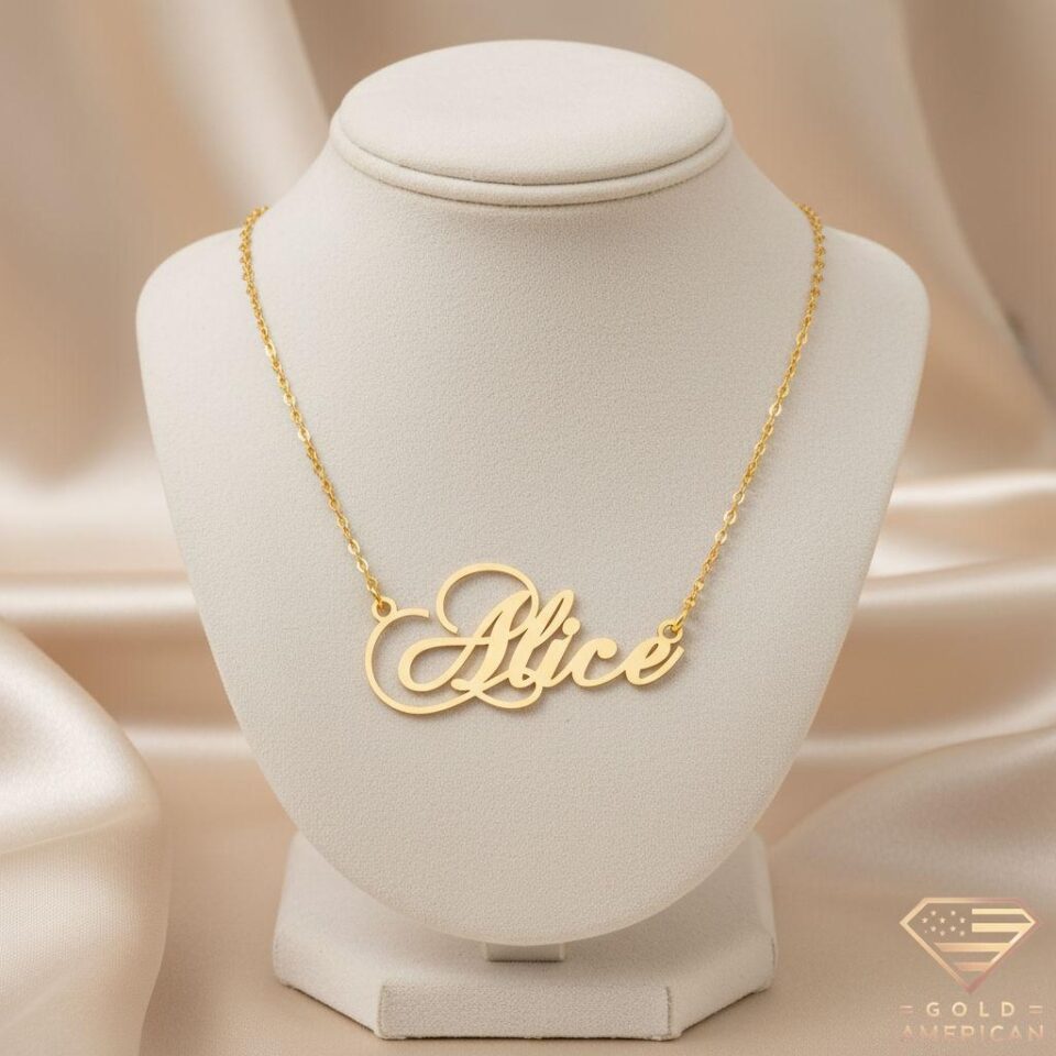 Poetic Gold Name Pendant Alice