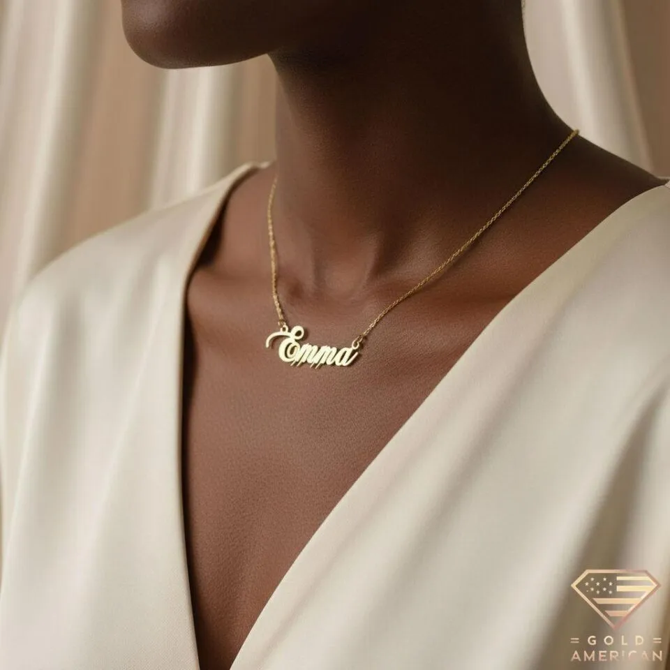 Poetic Gold Name Pendant Emma