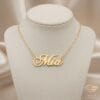 Poetic Gold Name Pendant Mia