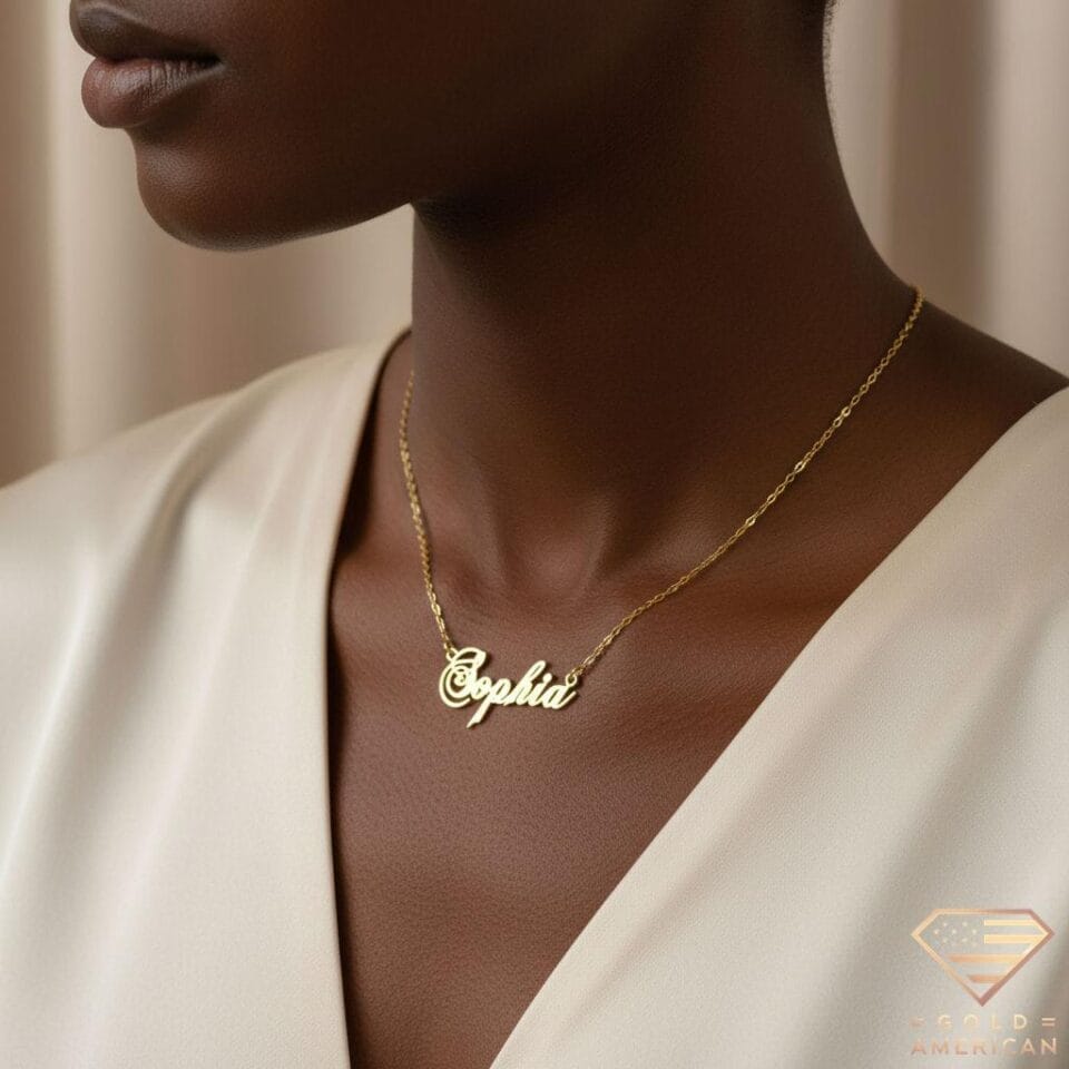 Poetic Gold Name Pendant Sophia