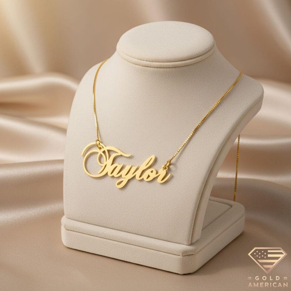 Poetic Gold Name Pendant Taylor
