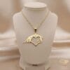 Queen of Hearts Double Initial Pendant MS