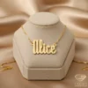 Retro Gold Name Pendant Alice