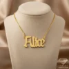 Stylish Gold Name Pendant Alice