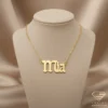 Stylish Gold Name Pendant Mia