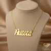 Sweet Gold Name Pendant Aurora