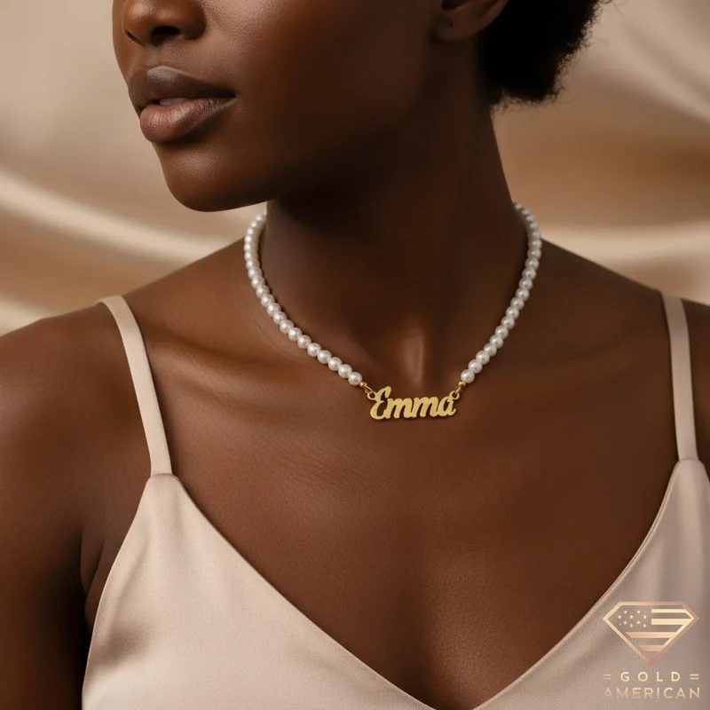 Sweet Gold Name Pendant Emma