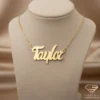 Sweet Gold Name Pendant Taylor