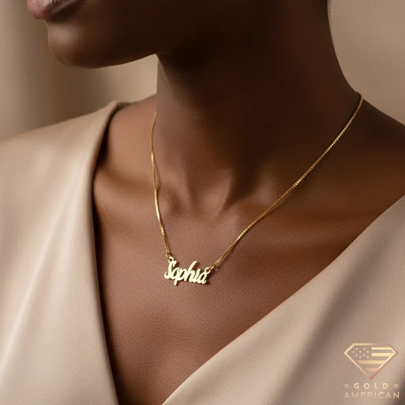 Sweet Gold Name Pendant sophia
