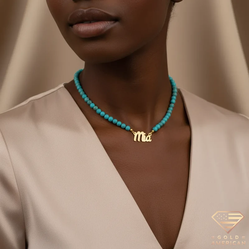 Sweet Gold Name Pendant Mia