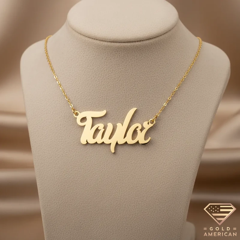 Sweet Gold Name Pendant Taylor