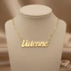 Sweet Gold Name Pendant Vivienne