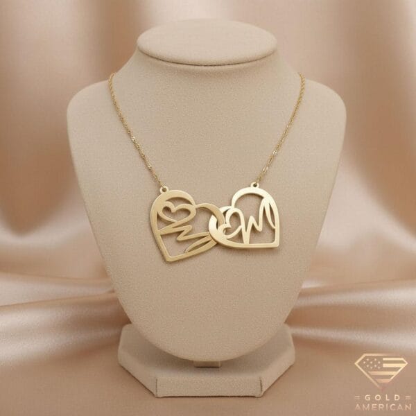 Twin Hearts Double Initial Pendant Twin Hearts Double Initial Pendant