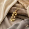 Arabic Design Gold Name Necklace