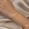 Artistic Gold Name Bracelet Aurora