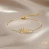 Artistic Gold Name Bracelet Mia