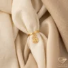 Artistic Gold Ring with Paisley Charm