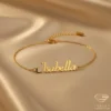 Charming Gold Name Bracelet Isabella