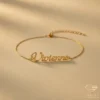 Charming Gold Name Bracelet Vivienne
