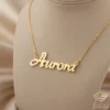 Charming Gold Name Pendant Aurora