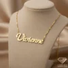 Charming Gold Name Pendant Vivienne