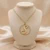 Circle-Framed Initial Necklace S
