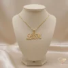 buy two initial necklace gold