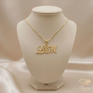 Double Initial Necklace LM Double Initial Necklace LM